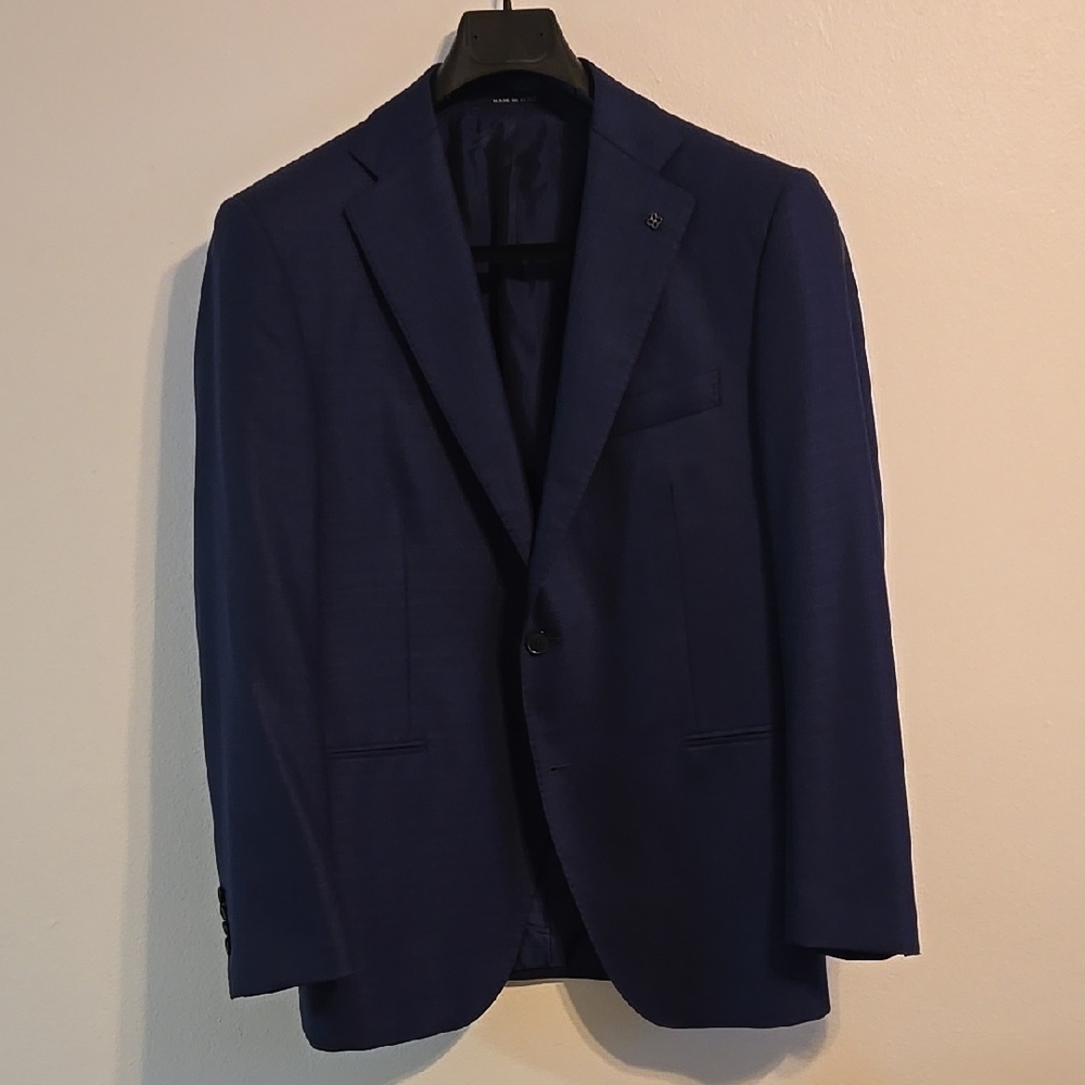 Tagliatore Men's Dark Blue Single Breasted Jacket.